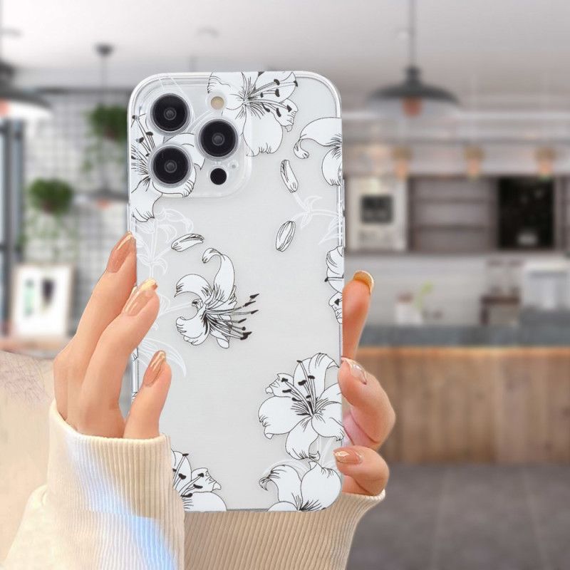 Deksel iPhone 16 Pro Max Hvite Blomster Beskyttelse Deksel