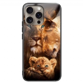 Deksel iPhone 16 Pro Max Lions Herdet Glass