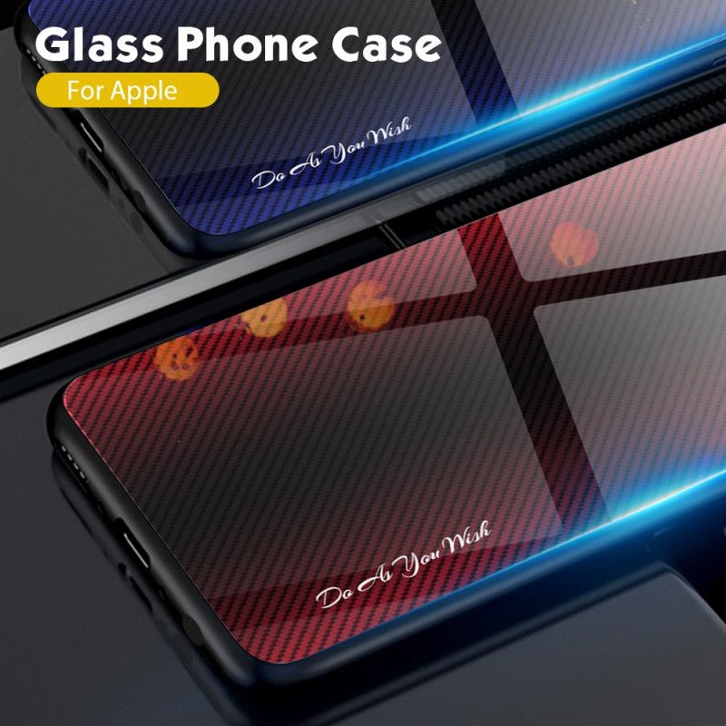 Deksel iPhone 16 Pro Max Mobildeksel Karbonfiber Herdet Glass