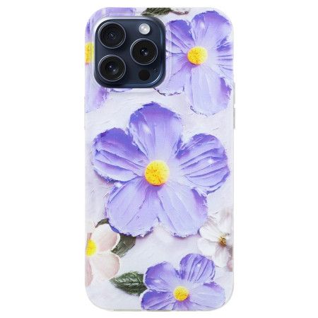 Deksel iPhone 16 Pro Max Mobildeksel Lilla Blomster