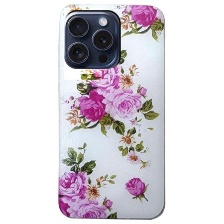 Deksel iPhone 16 Pro Max Mobildeksel Rosa Blomster