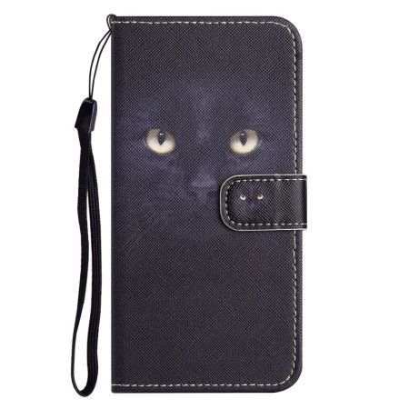 Lærdeksel Folio Deksel iPhone 16 Pro Max Mobildeksel Strappy Cat Eyes