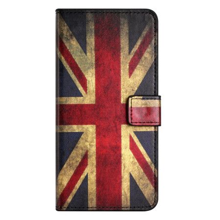 Lærdeksel Folio Deksel iPhone 16 Pro Max Mobildeksel Union Jack-flagg