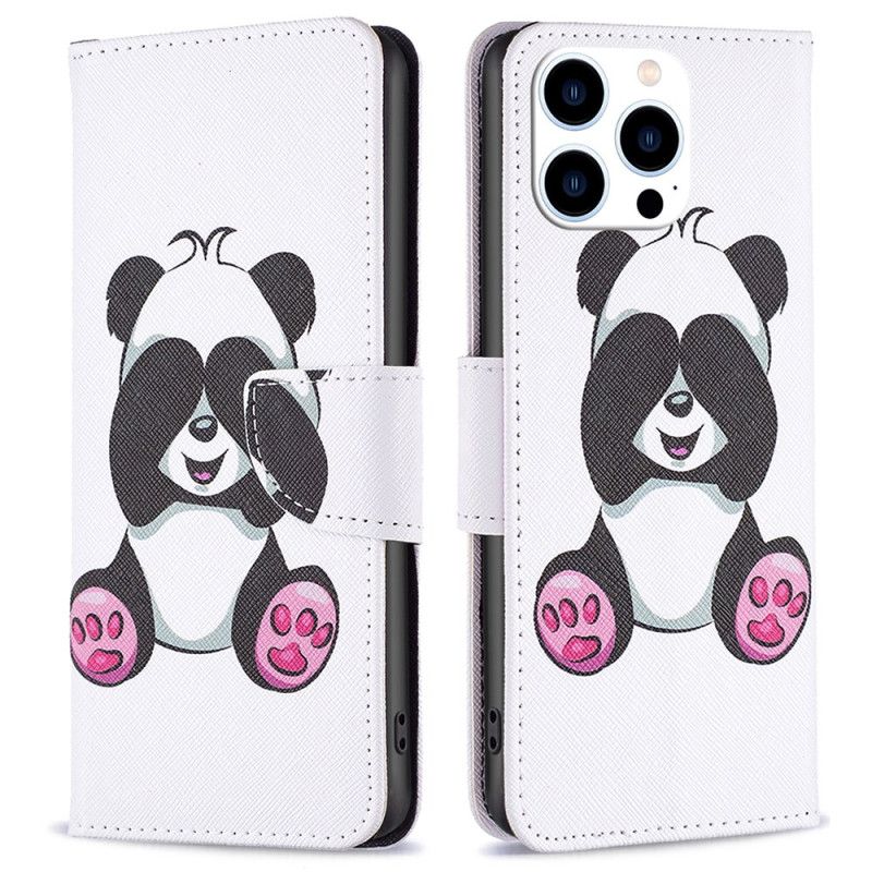 Lærdeksel Folio Deksel iPhone 16 Pro Max Panda