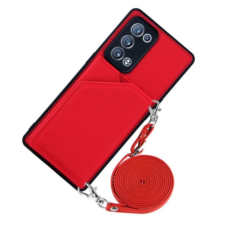 Deksel Til Oppo Reno 6 Pro 5G Originalitet Aude Multi-compartment Lanyard