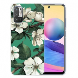 Deksel Til Xiaomi Redmi Note 10 5G Malte Hvite Blomster