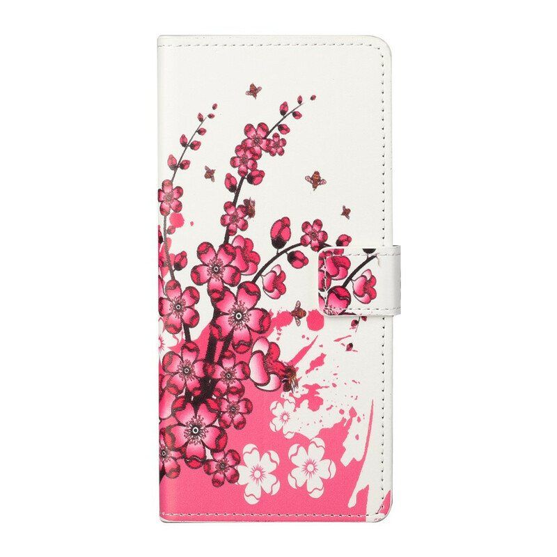 Folio Deksel Til Xiaomi Redmi Note 10 5G Tropiske Blomster