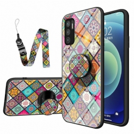 Mobildeksel Til Xiaomi Redmi Note 10 5G Patchwork Magnetisk Holder