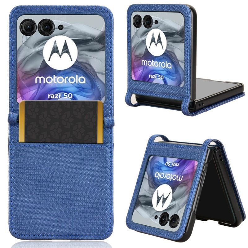 Deksel Motorola Razr 50 Bi-tekstur Kortholder