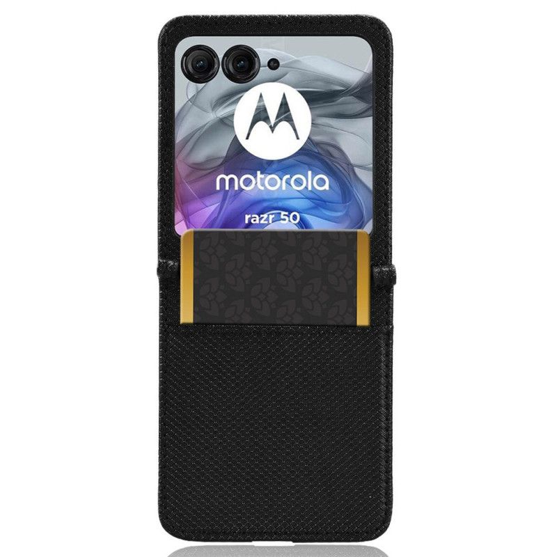 Deksel Motorola Razr 50 Bi-tekstur Kortholder