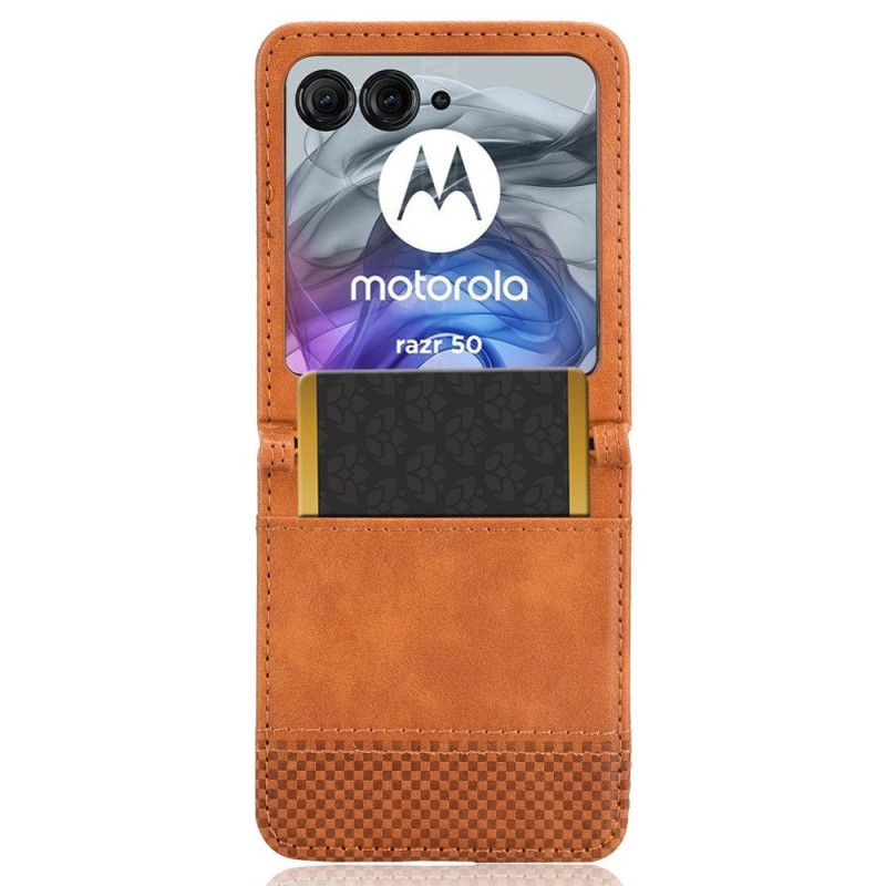 Deksel Motorola Razr 50 Vintaga Frise Kortholder