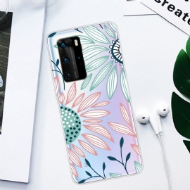 Deksel Til Huawei P40 Pro Daisy Flowers