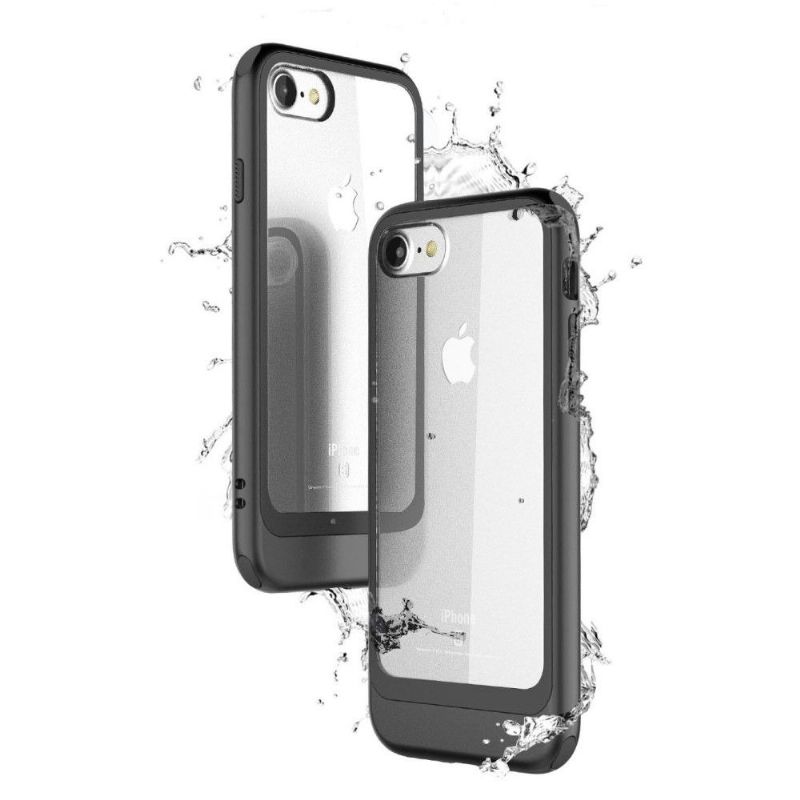 Deksel Til iPhone 7 / 8 / SE (2020) Transparent Contour Metal Effect