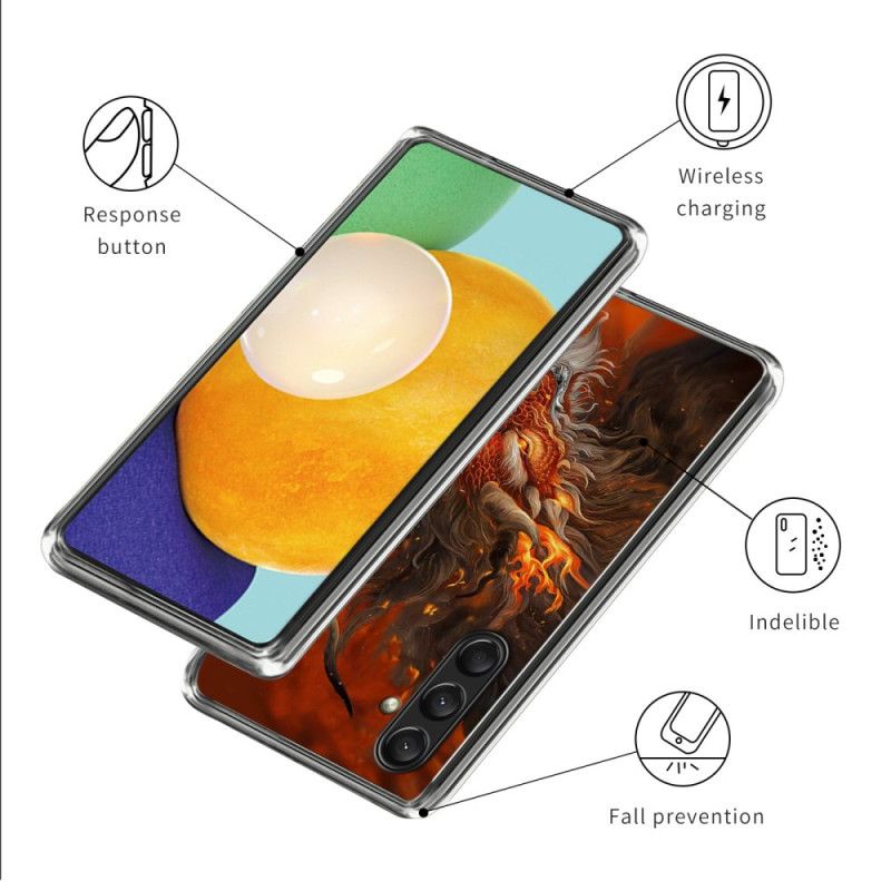 Deksel Samsung Galaxy A16 5g Fire Tiger Silikon