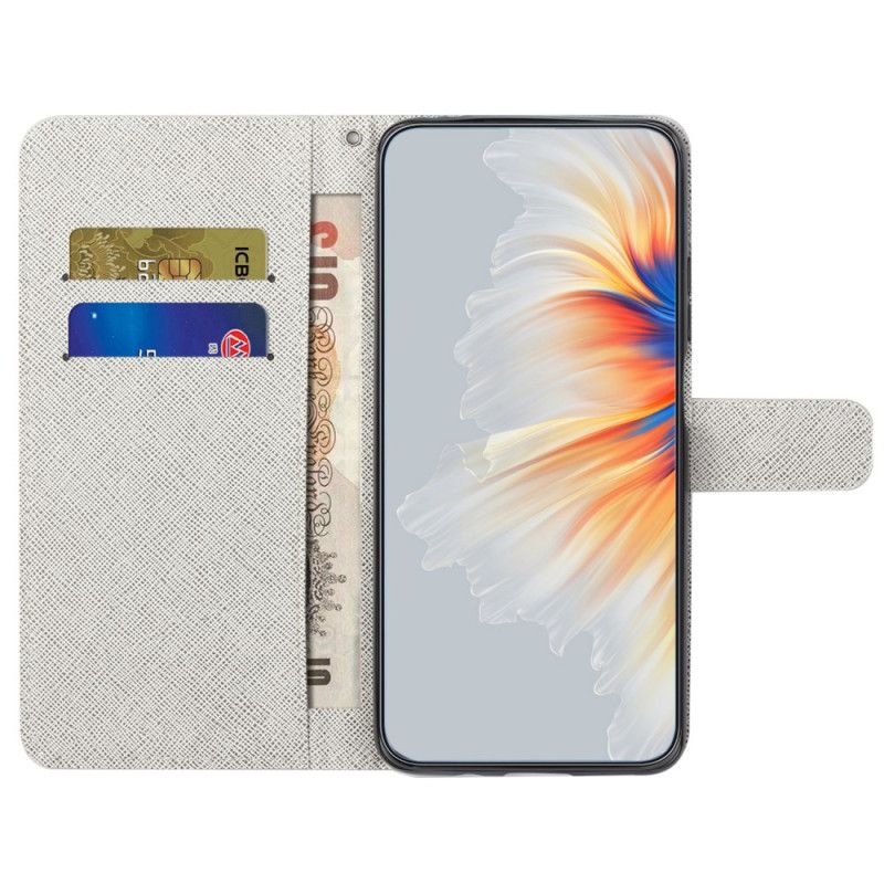 Folio Deksel Samsung Galaxy A16 5g Blå Blomster Og Sommerfugler