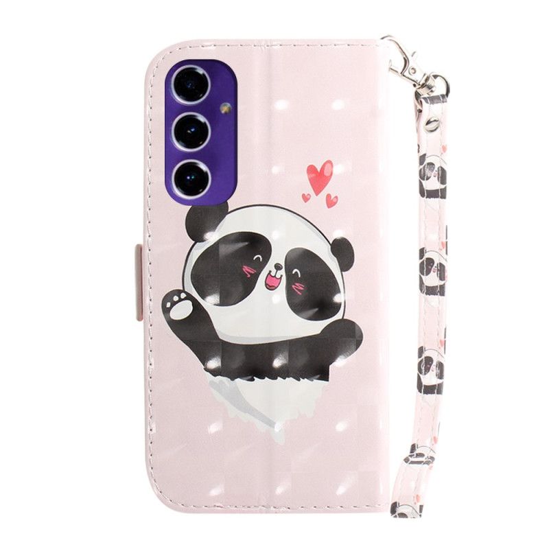 Folio Deksel Samsung Galaxy A16 5g Panda Love Med Stropp