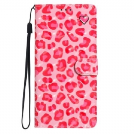 Folio Deksel Samsung Galaxy A16 5g Rosa Leopard Beskyttelse Deksel