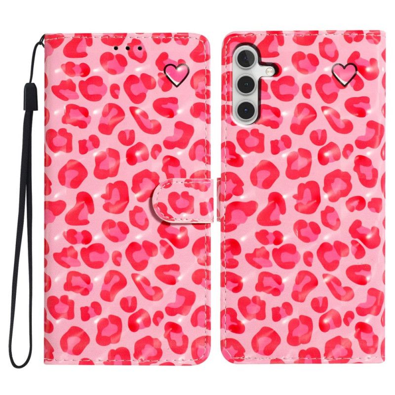 Folio Deksel Samsung Galaxy A16 5g Rosa Leopard Beskyttelse Deksel