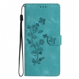 Folio Deksel Til Samsung Galaxy A16 5g Stilig Blomster