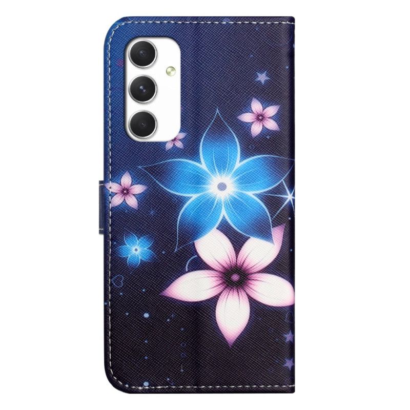 Lærdeksel Folio Deksel Samsung Galaxy A16 5g Måneblomster