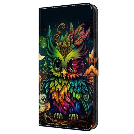 Lærdeksel Folio Deksel Samsung Galaxy A16 5g Mobildeksel Fargerik Ugle