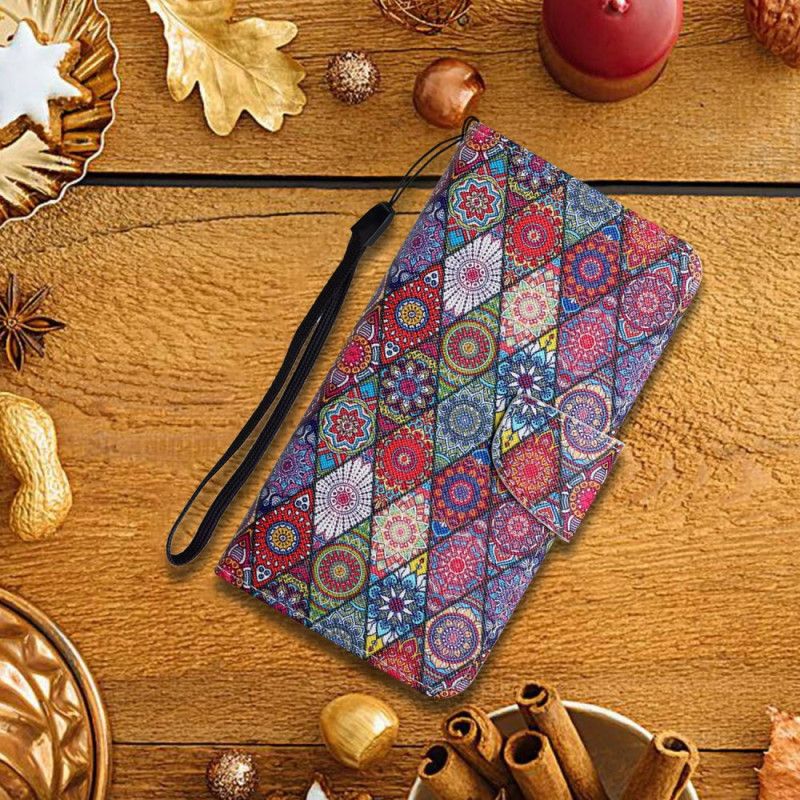 Lærdeksel Folio Deksel Samsung Galaxy A16 5g Mobildeksel Kaleidoskopmønster