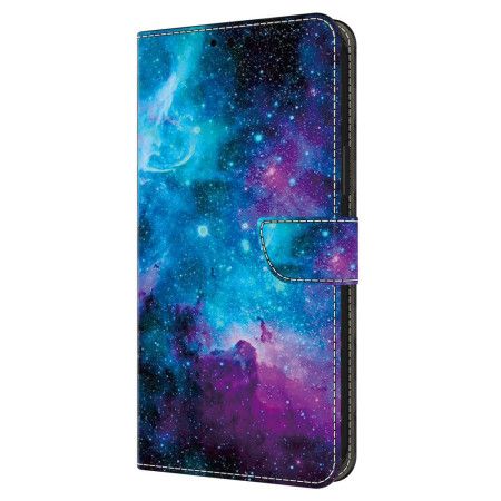 Lærdeksel Folio Deksel Samsung Galaxy A16 5g Mobildeksel Kosmisk Himmel