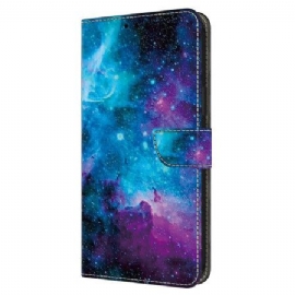 Lærdeksel Folio Deksel Samsung Galaxy A16 5g Mobildeksel Kosmisk Himmel