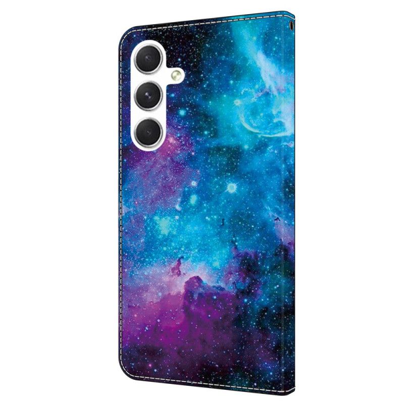 Lærdeksel Folio Deksel Samsung Galaxy A16 5g Mobildeksel Kosmisk Himmel