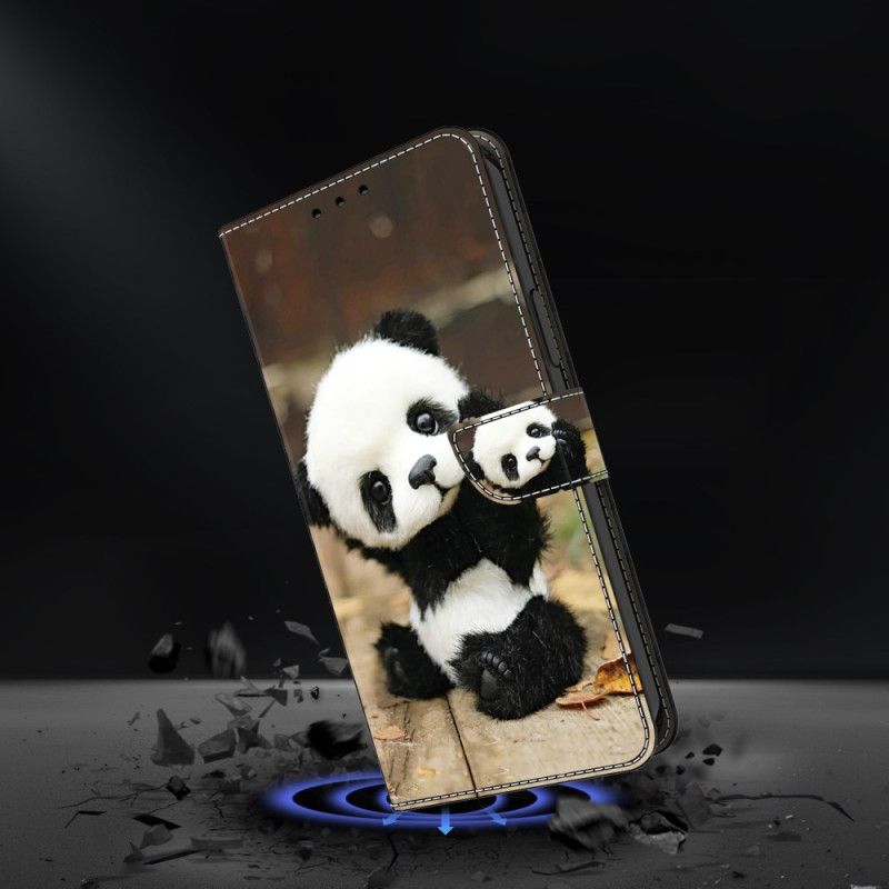 Lærdeksel Folio Deksel Samsung Galaxy A16 5g Panda