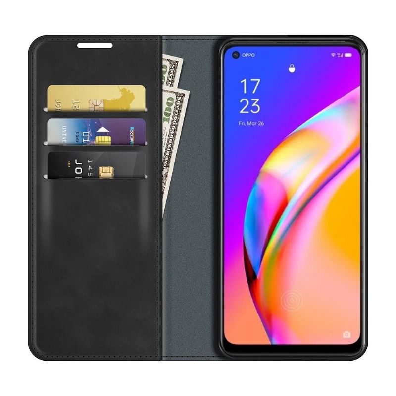 Etui Til Oppo A94 5G Stativ I Kunstskinn