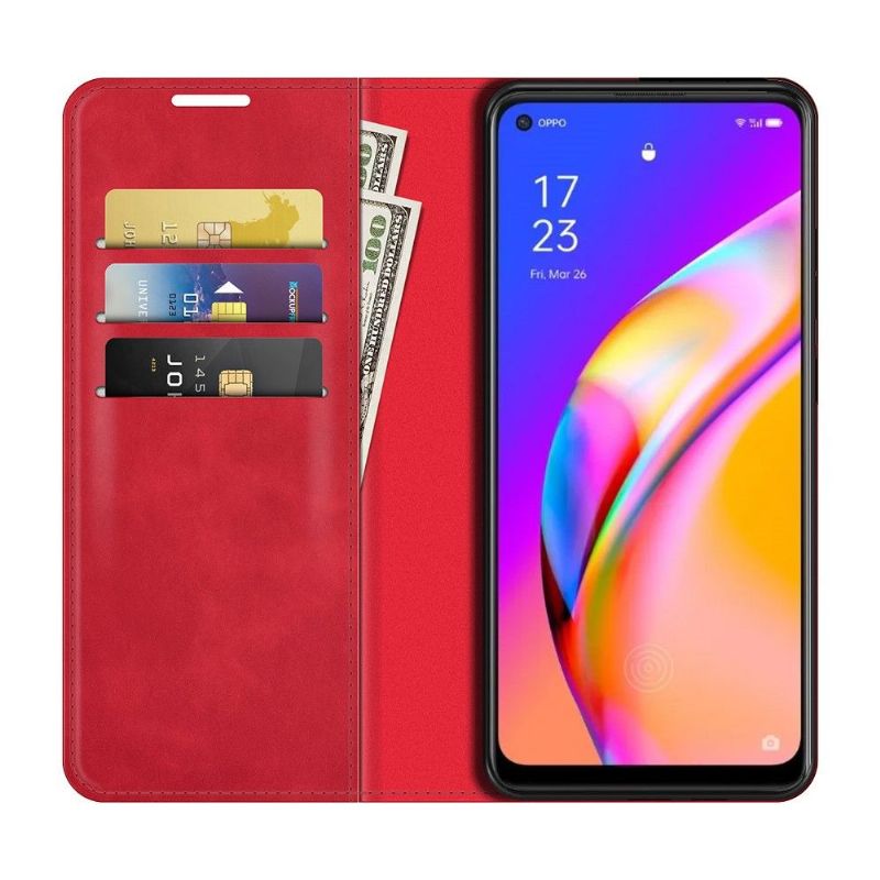 Etui Til Oppo A94 5G Stativ I Kunstskinn