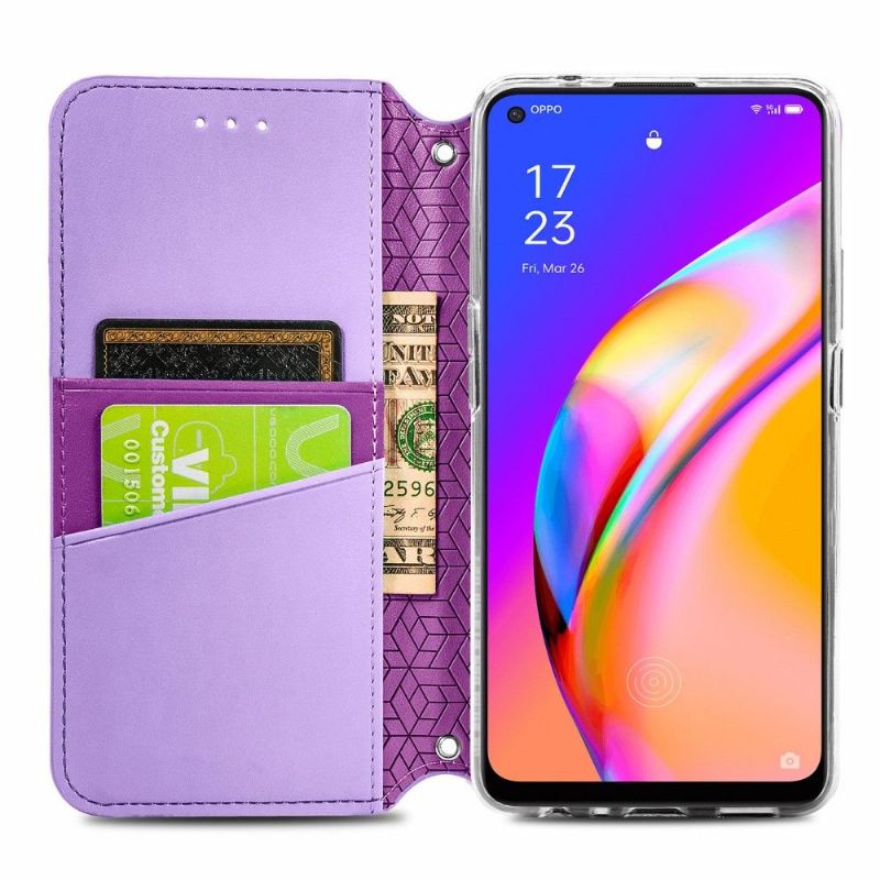 Folio Deksel Til Oppo A94 5G Elegant Mandala Imitert Skinn