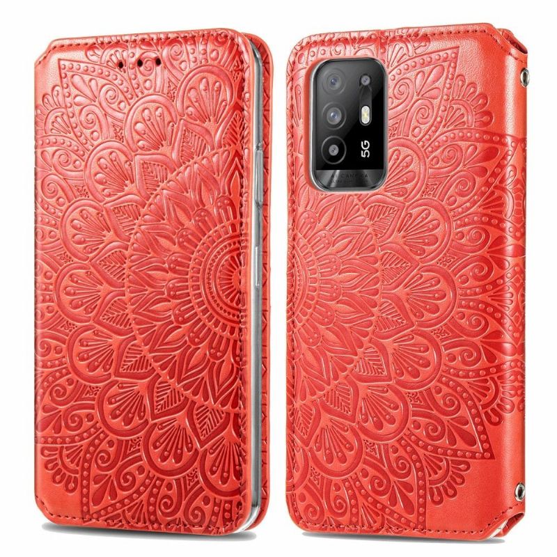 Folio Deksel Til Oppo A94 5G Elegant Mandala Imitert Skinn