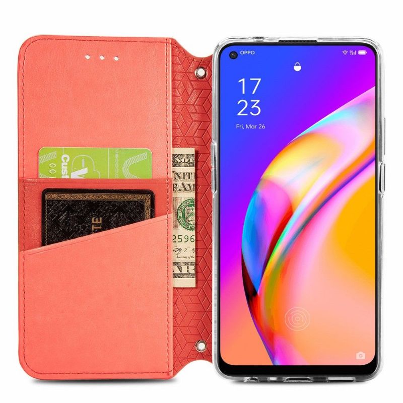 Folio Deksel Til Oppo A94 5G Elegant Mandala Imitert Skinn