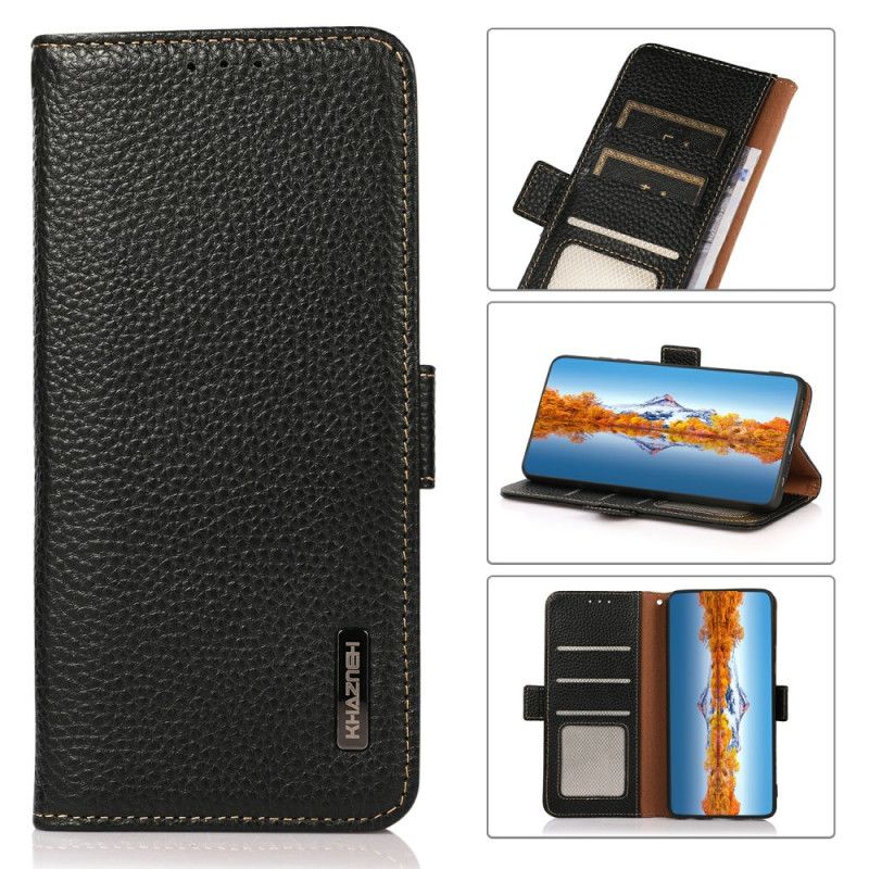 Folio Deksel Motorola Edge 50 Neo Khazneh Litchi Leather