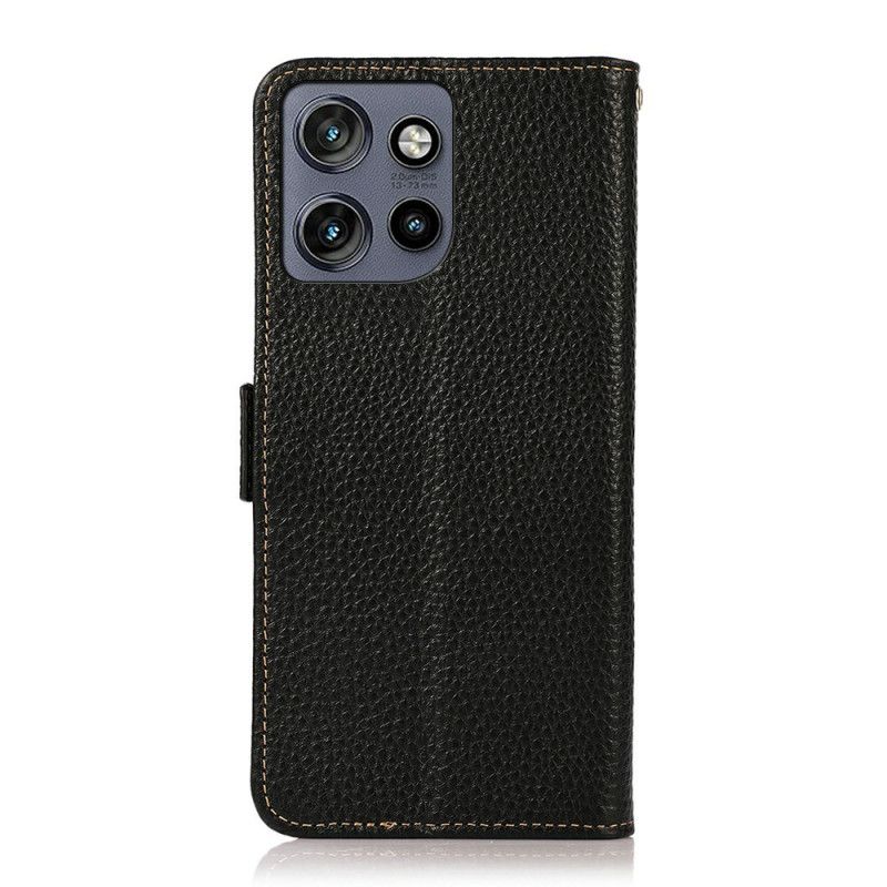 Folio Deksel Motorola Edge 50 Neo Khazneh Litchi Leather