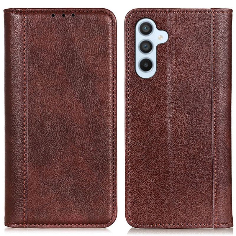 Folio Deksel Samsung Galaxy S24 Fe Litchi Texture Split Leather