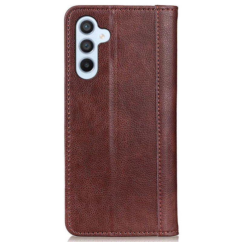 Folio Deksel Samsung Galaxy S24 Fe Litchi Texture Split Leather