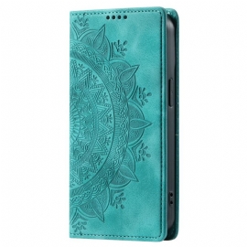 Folio Deksel Samsung Galaxy S24 Fe Mandala Semsket Skinneffekt