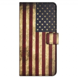 Folio Deksel Til Samsung Galaxy S24 Fe Vintage Amerikansk Flagg