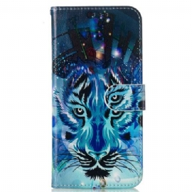 Folio Deksel Til Samsung Galaxy S24 Fe Wolf Print Strap