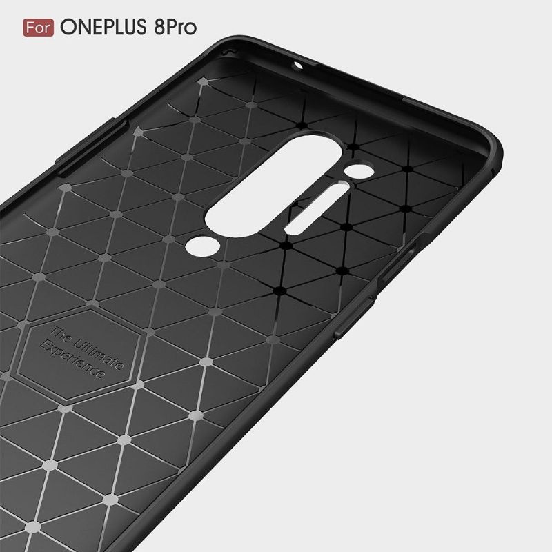 Deksel Til OnePlus 8 Pro Janice I Carbon Brushed Gel