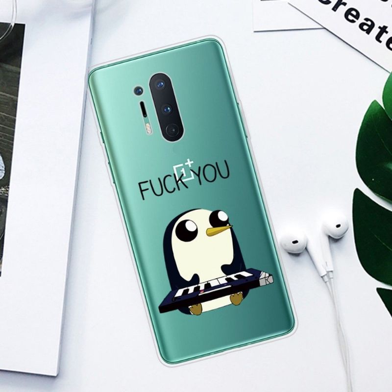 Deksel Til OnePlus 8 Pro Penguin Piano"fuck You"