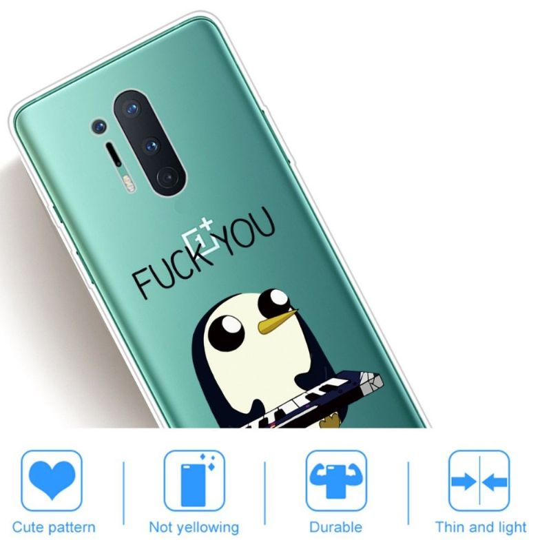 Deksel Til OnePlus 8 Pro Penguin Piano"fuck You"