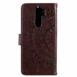 Lærdeksel Til OnePlus 8 Pro Originalitet Mandala Sun Card Holder