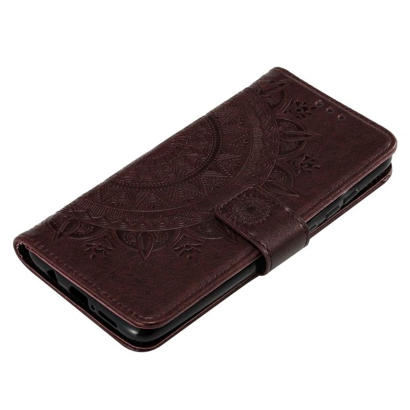 Lærdeksel Til OnePlus 8 Pro Originalitet Mandala Sun Card Holder