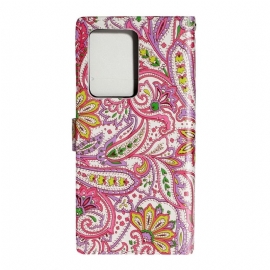 Folio Deksel Til Samsung Galaxy S20 Plus Paisleyblomst