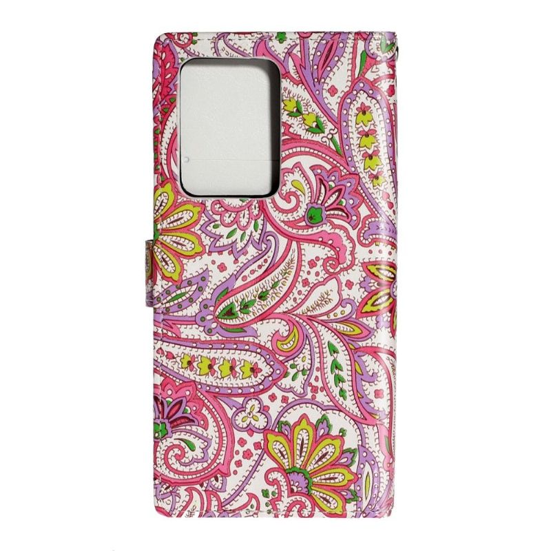 Folio Deksel Til Samsung Galaxy S20 Plus Paisleyblomst