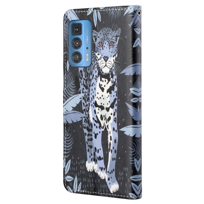 Folio Deksel Til Motorola Edge 20 Pro Anti-fall Leopard